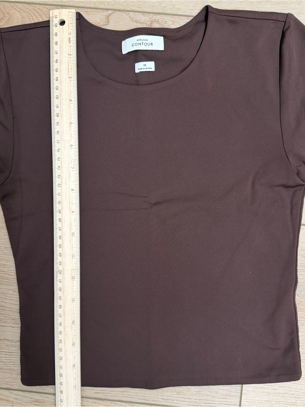 Aritzia Contour Long-Sleeve Crewneck Top — Chocolate Brown - Picture 10 of 13